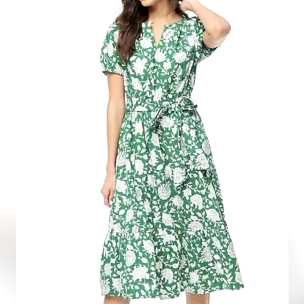 J Crew Factory Cotton Midi Dress